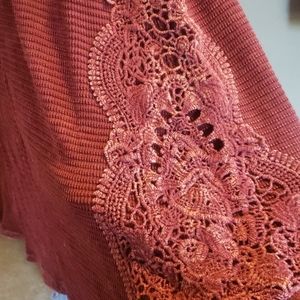 Mid-length, heavy cotton dress